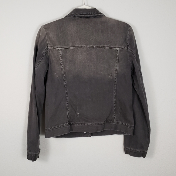 J. Crew Distressed Faded Black Jean Jacket - Picture 7 of 7